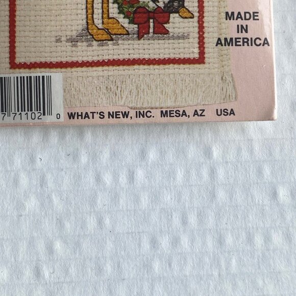 Vtg Country Wireworks Christmas Cross-Stitch Kit of 2 Canadian Geese Hanger USA - Picture 6 of 8